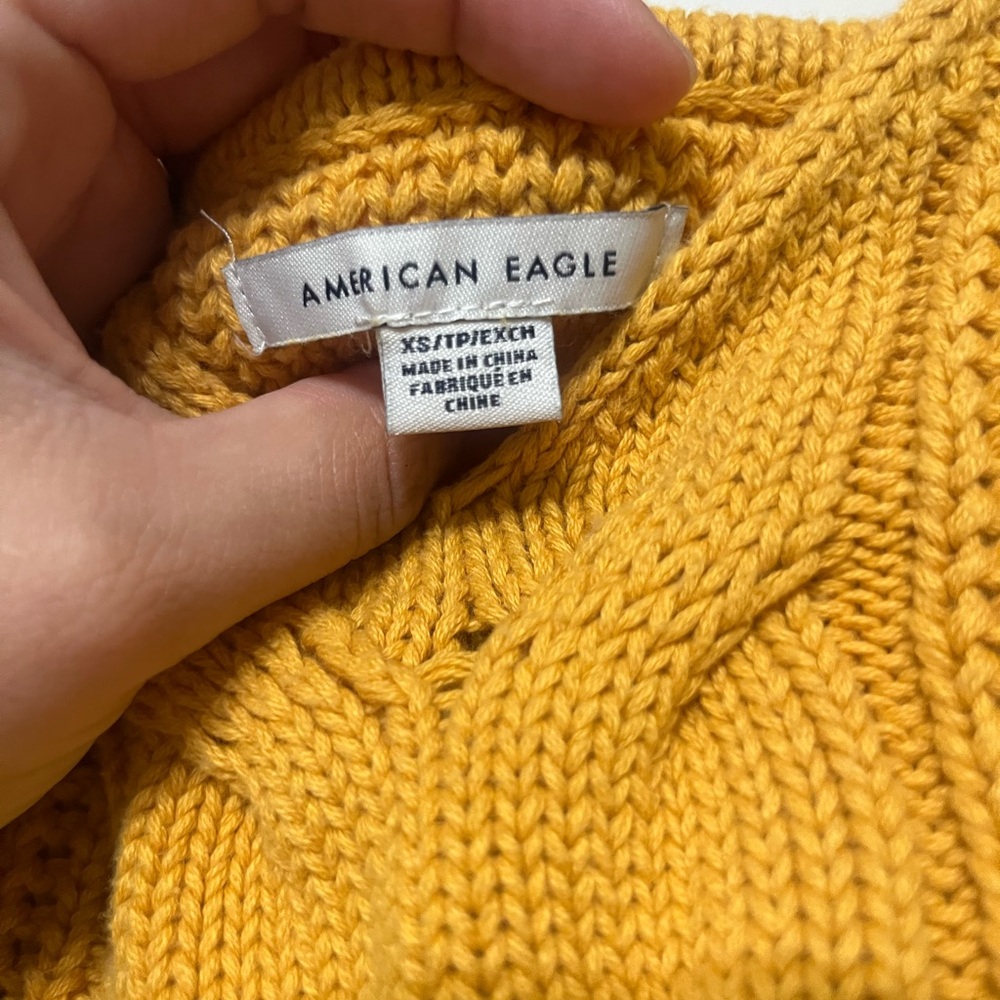 American Eagle Outfitters Mustard Cable Knit Camisole - Picture 2 of 3